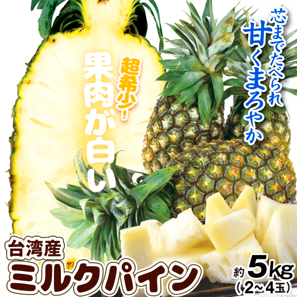 パイン  約5kg ミルクパイン台湾産 パイナップル 牛?鳳梨  送料無料 食品