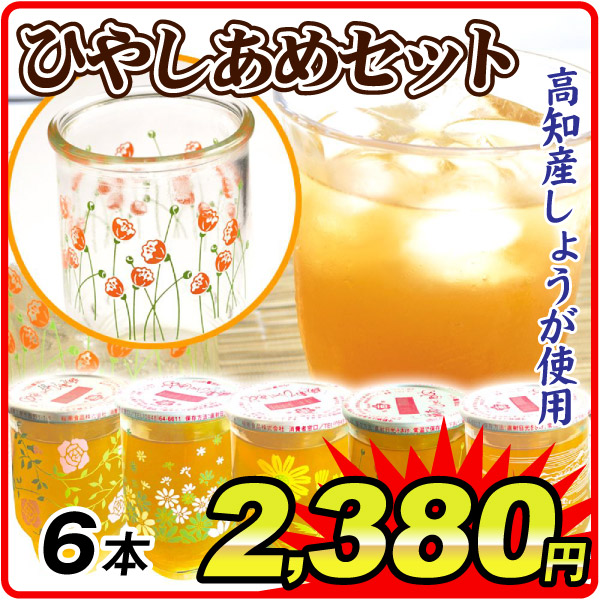 冷やしあめセット 6本 瓶入り 高知産しょうが使用 桜南食品 常温便 加工品 食品