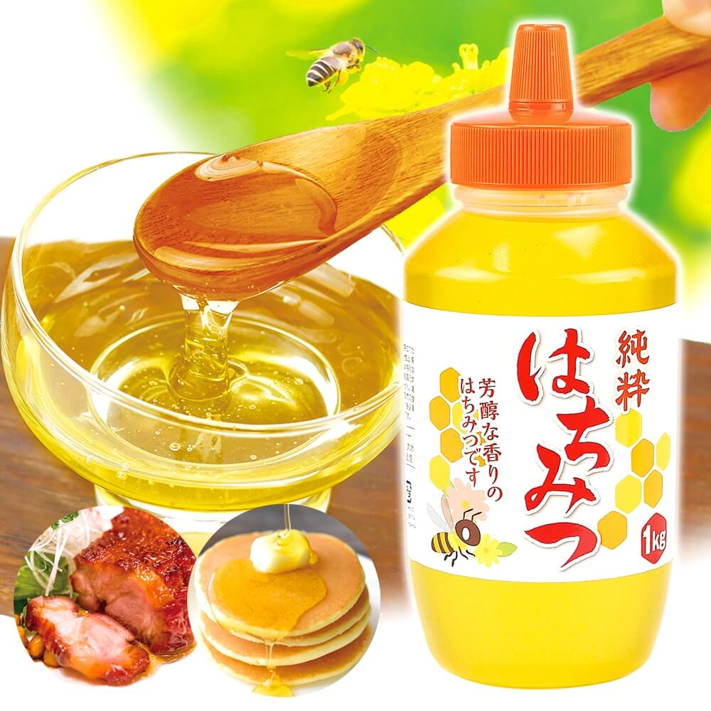 新品未開封「はちみつの恵」国産純粋百花はちみつ 1000g ４本セット 国産はちみつ 純粋 はちみつの恵 1kg 非加熱 ギフト 贈り物 : 雀