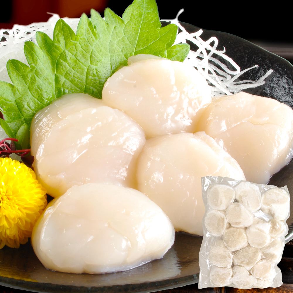 ホタテ 北海道産 訳あり 生ほたて貝柱 500g (250g×2袋)  オホーツク海 刺身用 ふぞろい 海鮮 冷凍便 食品※プラチナ会員様専用チラシ