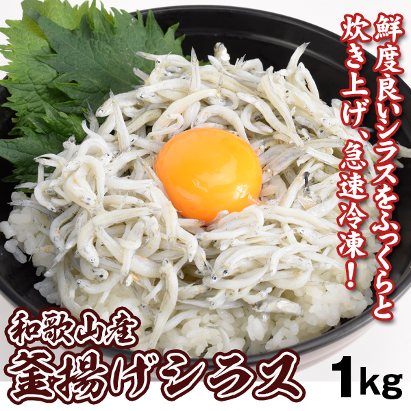 和歌山産 釜揚げしらす 1kg 冷凍 食品