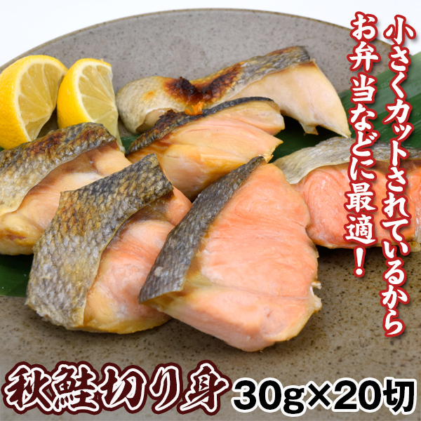 秋鮭 カット 約30g×20切 定塩 鮭 切り身 冷凍 食品