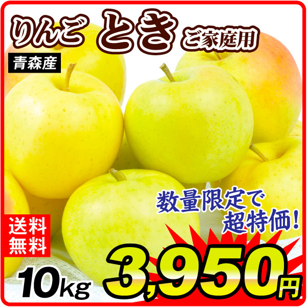 りんご 10kg とき ご家庭用 青森産 数量限定 林檎 果物 送料無料 食品