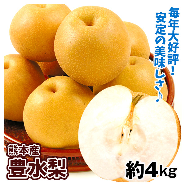 梨 熊本産 豊水梨 約4kg 送料無料 食品