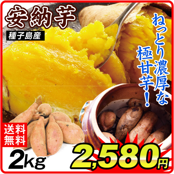 さつまいも 2kg 安納芋 蜜芋 種子島産 送料無料 食品