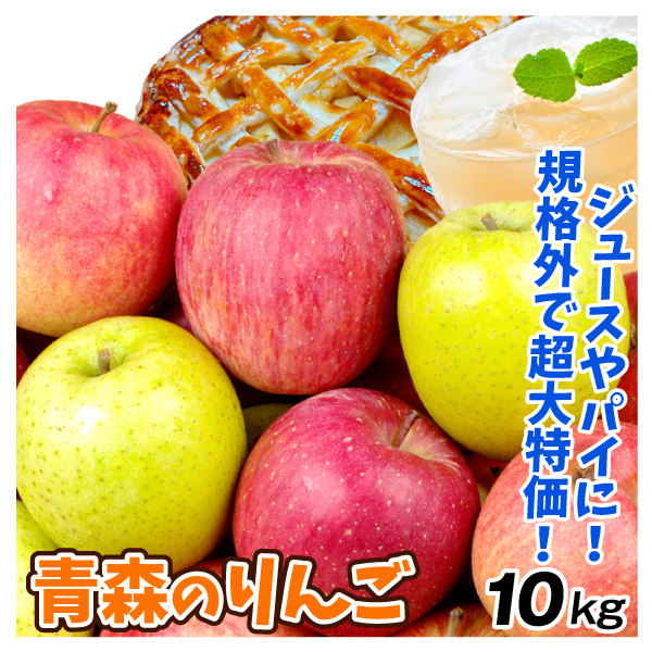りんご 青森産 加工用ミックスりんご 10kg 訳あり 1～3品種混合 送料無料 食品