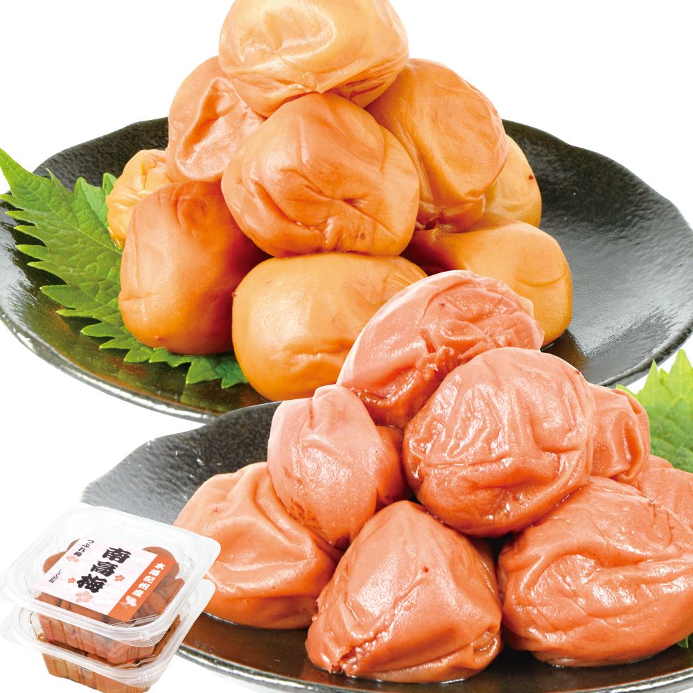南高梅 つぶれ梅干し 2種セット 400g×2種 はちみつ漬＆しそ漬 送料無料 食品