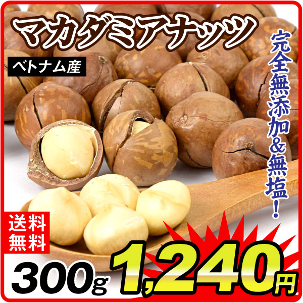 ロースト 殻付き マカダミアナッツ 300g 食品 送料無料 ポスト投函