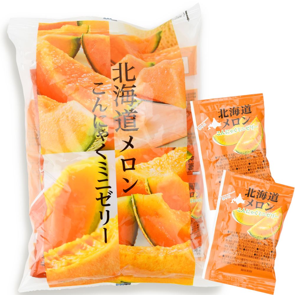 こんにゃくミニゼリー 北海道メロン味 2袋 食品 送料無料