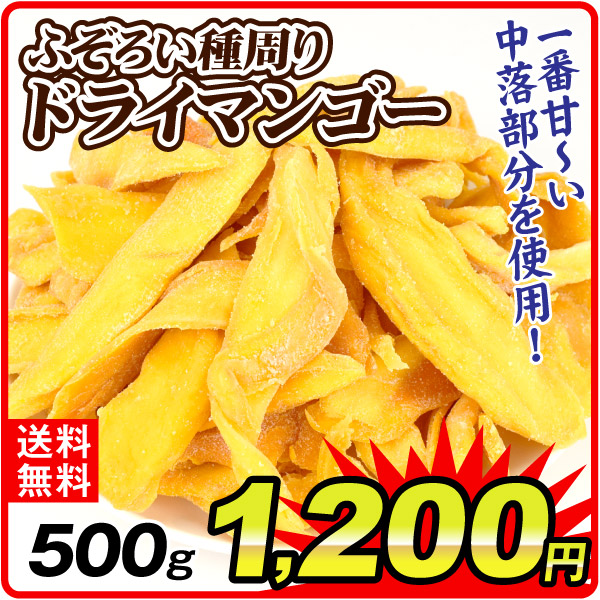不揃い 種まわり ドライマンゴー 500g 食品 送料無料 ポスト投函