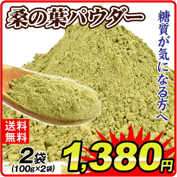 桑の葉パウダー 2袋 食品 送料無料 ポスト投函