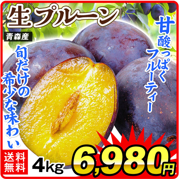 プルーン 4kg 青森産 冷蔵便 送料無料 食品