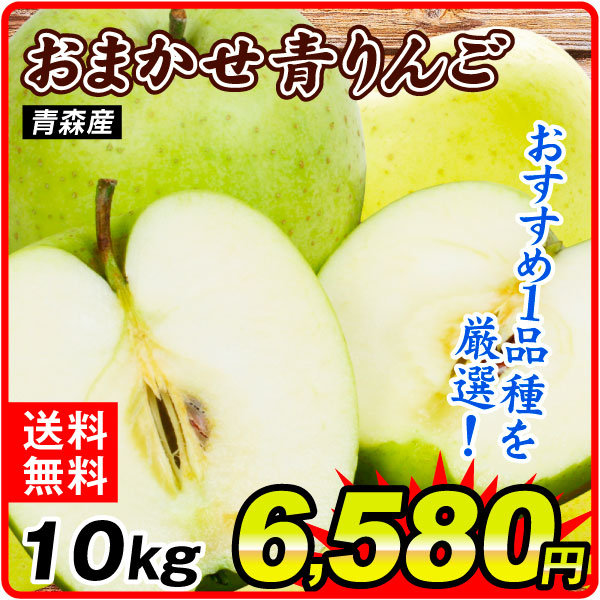 りんご 10kg お買得 おまかせ青りんご 青森産 送料無料 食品【9月中旬より出荷予定】