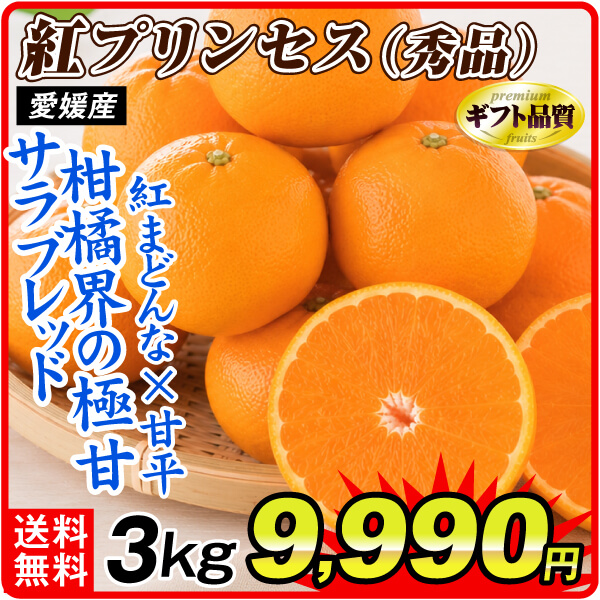 みかん 3kg 紅プリンセス 愛媛産 送料無料 食品