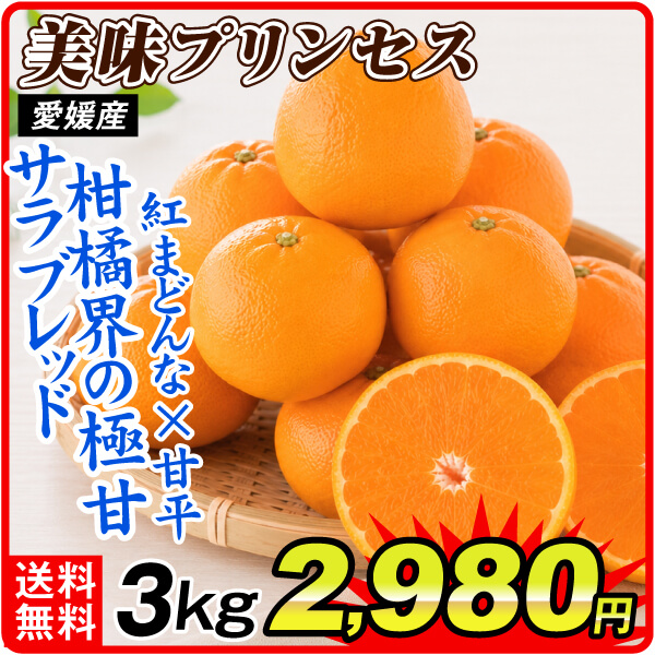 みかん 3kg ご家庭用 美味プリンセス 愛媛産 送料無料 食品