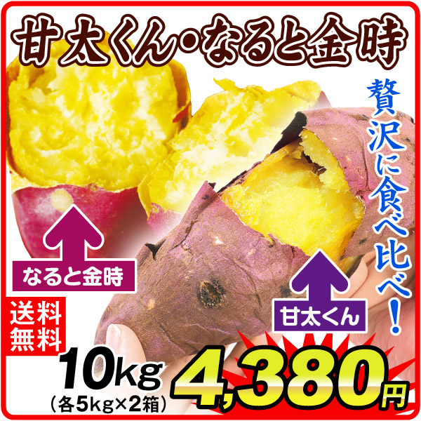 さつまいも １0kg 甘太くん・なると金時食べくらべセット 送料無料 食品