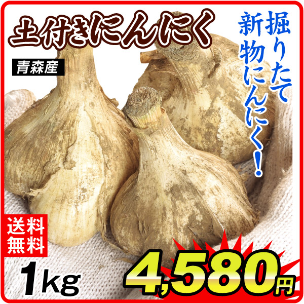 にんにく 1kg 土付きにんにく 青森産 送料無料 食品