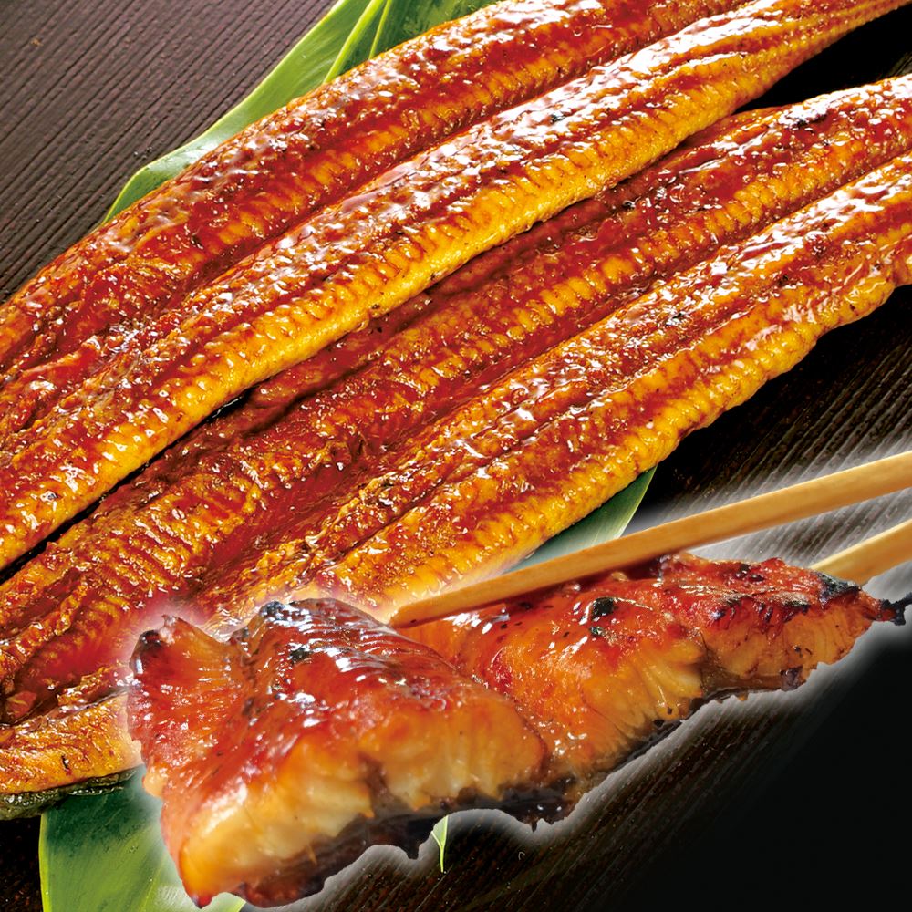 中国産 特大うなぎ 一本物 無頭 440g （220g×2尾） 食品