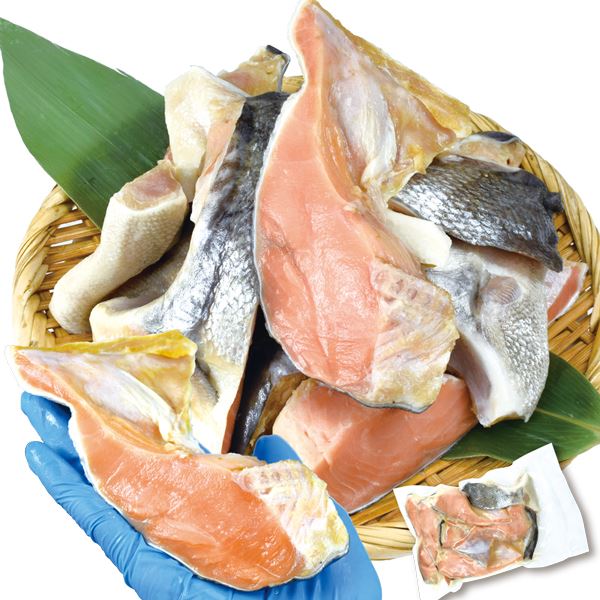 さけ 秋鮭のカマ・切落し 約1kg 北海道産 不揃い 切り身 塩鮭 冷凍便 食品