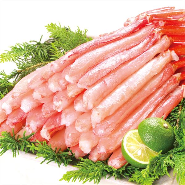 かに 特大 生紅ずわいがに ポーション 1kg 生食用 脚むき身 カット済み 500g×2 ポーション かに刺し 冷凍便 食品