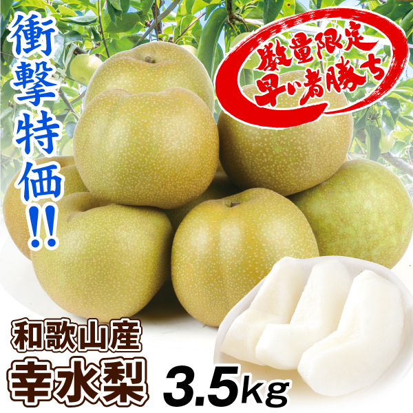 梨 3.5kg（15～18玉） 幸水梨 和歌山産 ご家庭用 ナシ なし 和梨 送料無料 食品