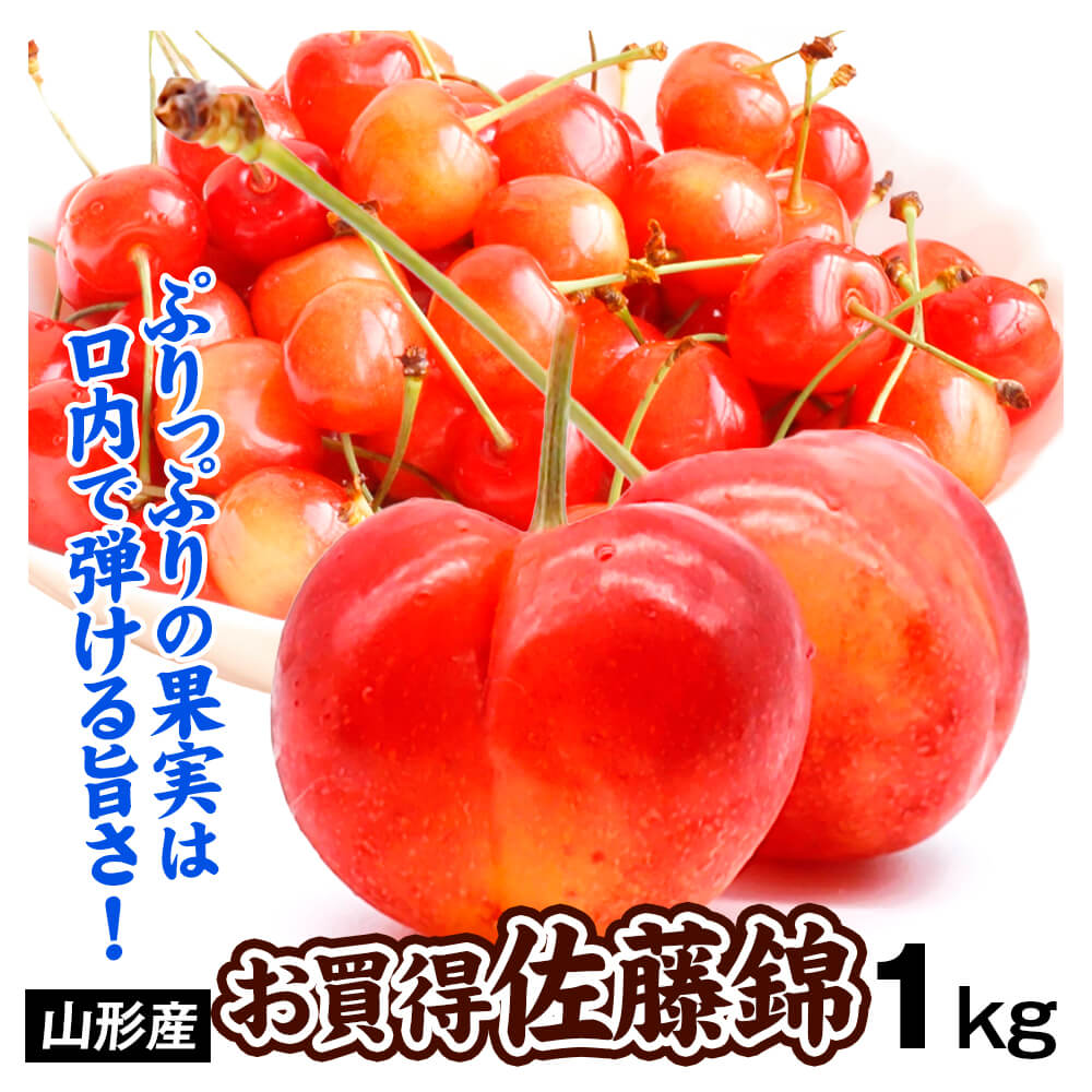 さくらんぼ 1kg 佐藤錦 お買得 山形産 ご家庭用 送料無料 食品