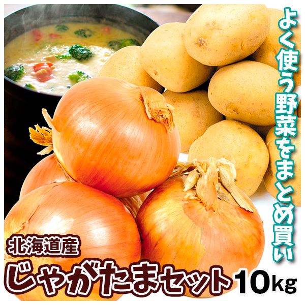 北海道産 じゃがたまセット 2種10kg（各5kg） きたあかり たまねぎ 送料無料 食品