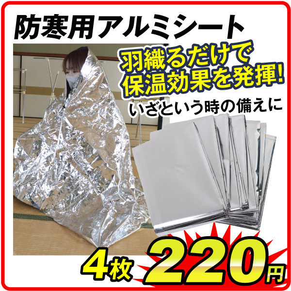 防寒用アルミシート 4枚