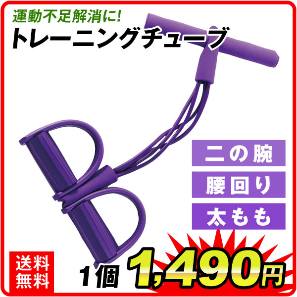 ローイングチューブ ストレッチチューブ フィットネス エクササイズ トレーニングチューブ ダイエット 筋トレ ゴム 二の腕 運動不足 自宅