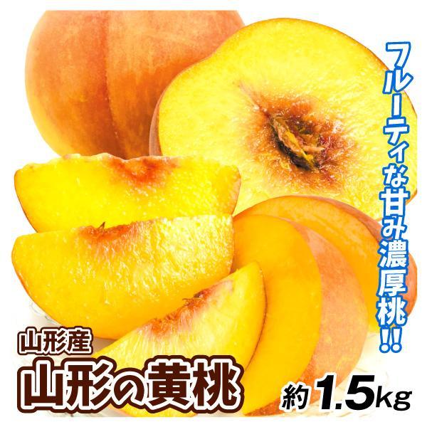 もも 1.5kg 山形の艶桃・黄桃 ご家庭用 おまかせ 桃 艶桃 黄桃 果物 フルーツ 冷蔵便 送料無料 食品
