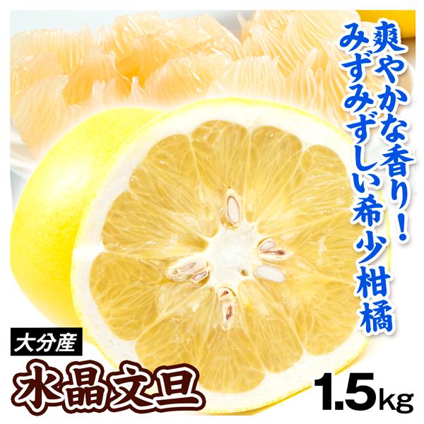 みかん 1.5kg 水晶文旦 大分産 ご家庭用 水晶 文旦 柑橘 果物 フルーツ 送料無料 食品