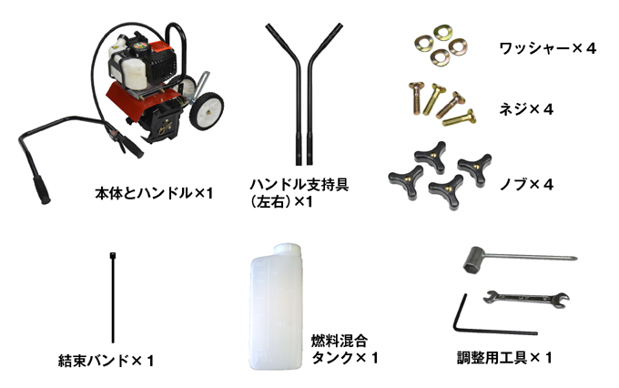 エンジン式耕耘機セット内容