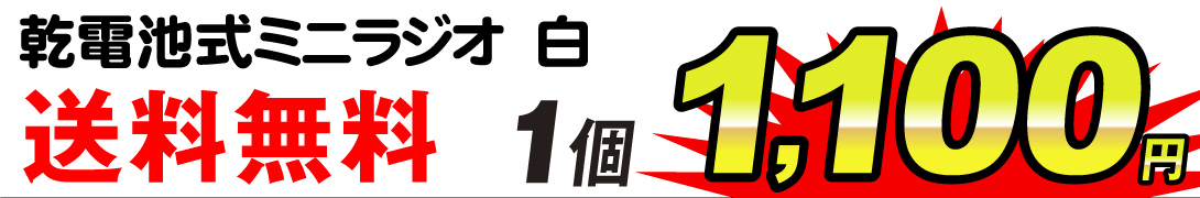 乾電池式ミニラジオ