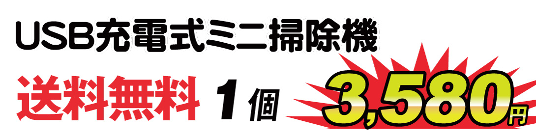 USB充電式ミニ掃除機・値段