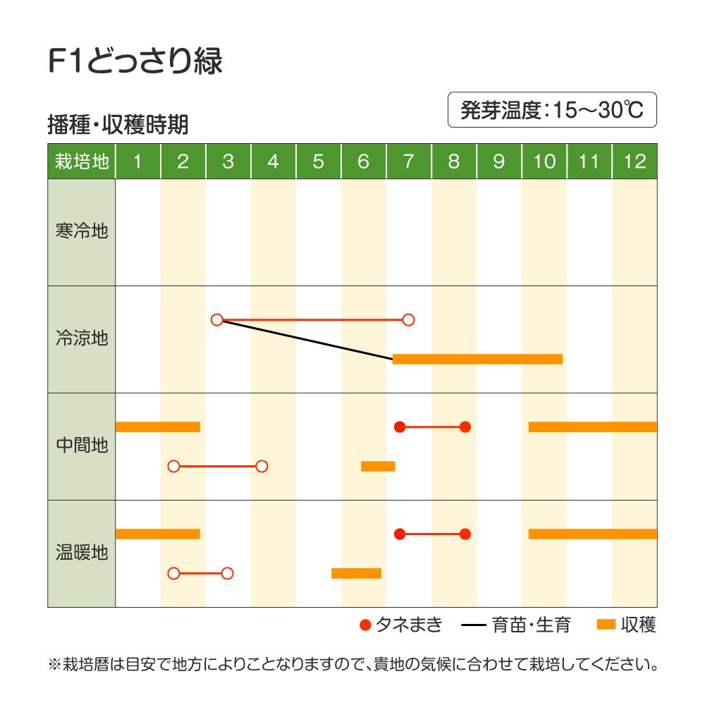 どっさり緑・作型
