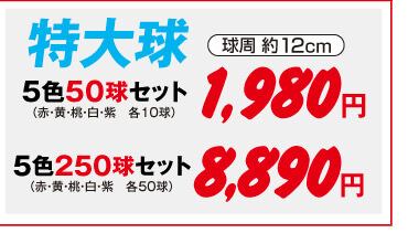 チューリップ特大球5色セット